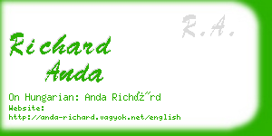 richard anda business card